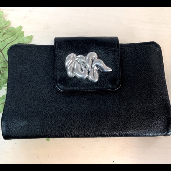 Carrol Boyes Beautiful Leather Wallet W/ Quicksilver Embellishment South Africa - Picture 1 of 5